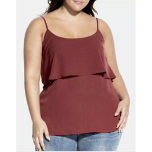 City Chic Tiered Camisole Tank Top Size 20